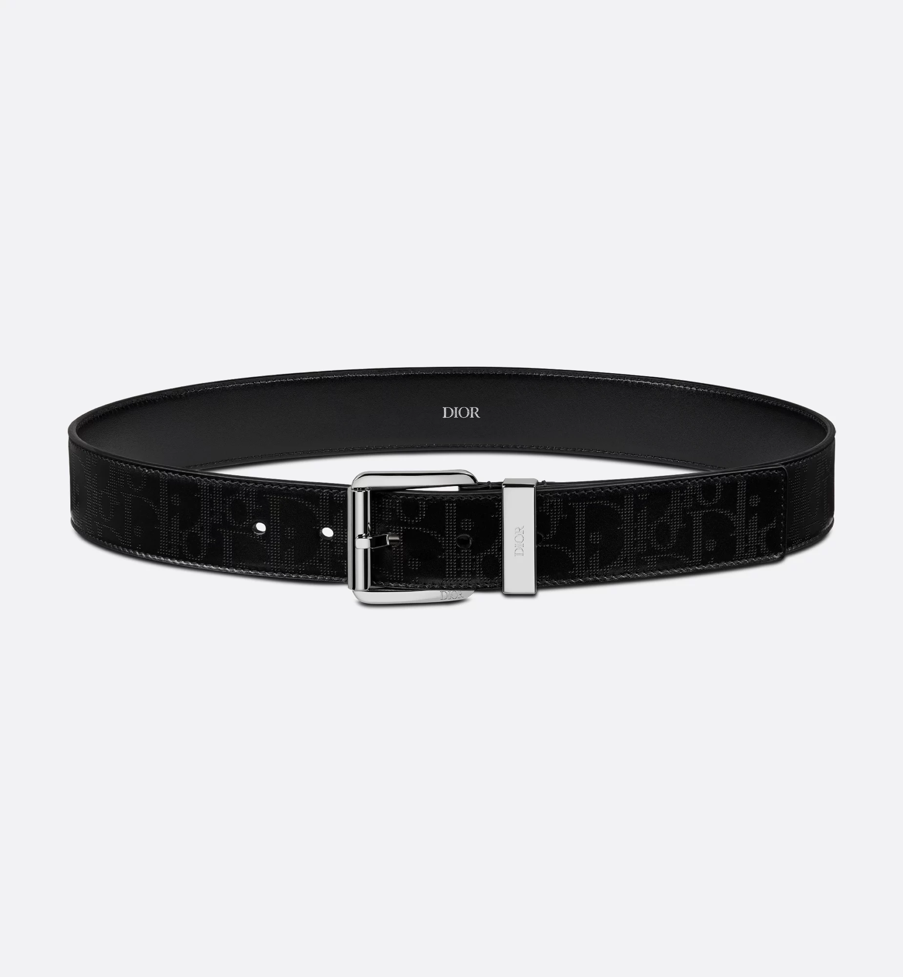 black dior oblique belt