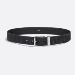 Black Dior Oblique Jacquard Belt