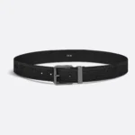 Black Micro Dior Oblique Jacquard Belt
