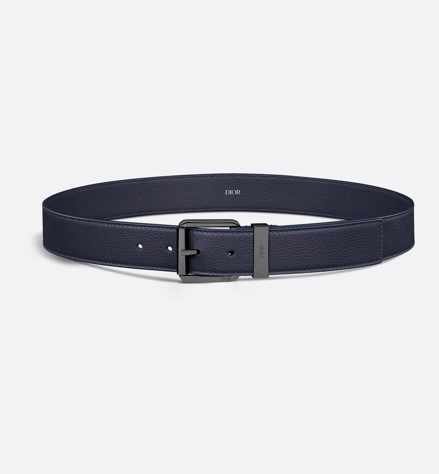 4333RUTAMH56E_E01.webp Navy Blue Grained Belt - Image 1