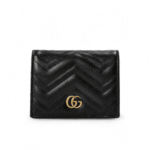 GG Motif Leather Marmont Card Case Wallet